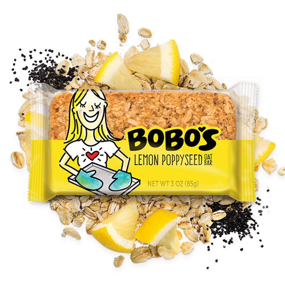 Bobo's Oat Bars, Gluten Free, Lemon Poppyseed, 3 Oz, 12 Count