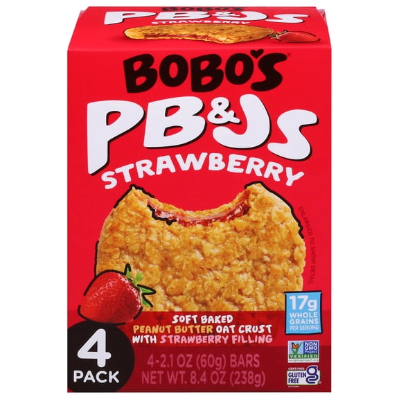 Bobo's Oat Bars - Pb&js Jam - 4/2.1 OZ - Case of 6