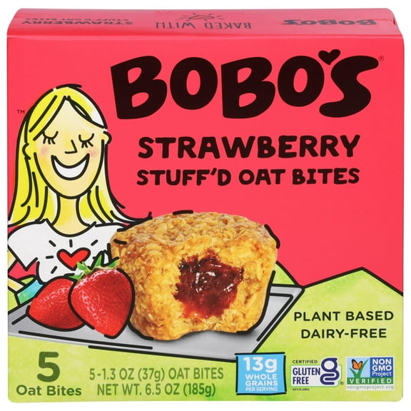 Bobo's Oat Bars Strawberry Bites 5 counts, 1.3 OZ C11