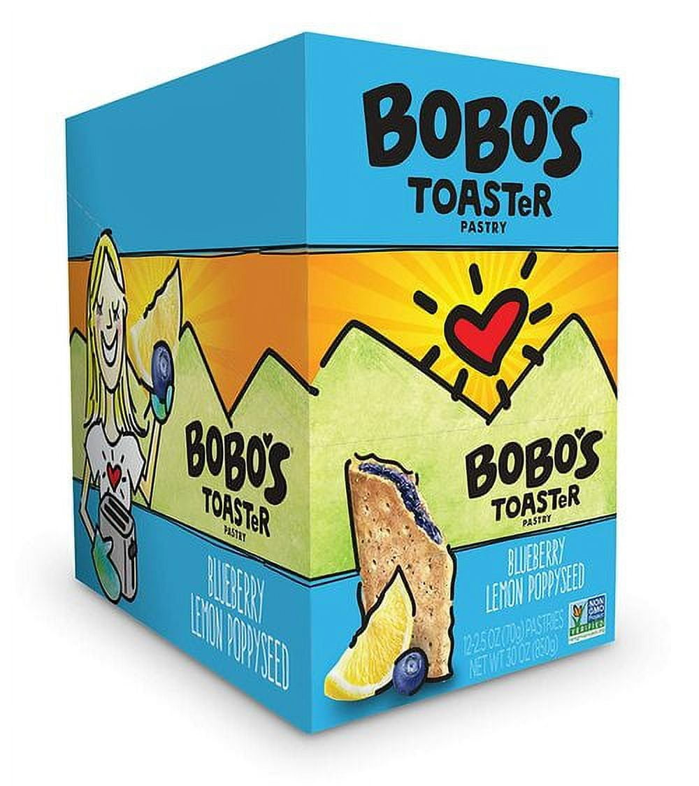 Bobo's Oat Bars Toaster Pastry Blueberry Lemon Poppyseed, 2.5 oz. (48
