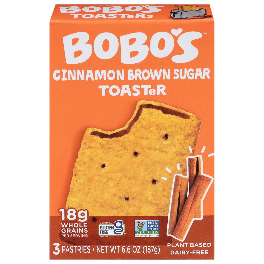 Bobo's Toaster Pastries Cinnamon Brown Sugar 3 Pastries