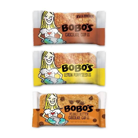 Bobo's Variety Pack (Best Sellers) Oat Bars, Gluten Free, Non-GMO, Whole Grain Oats, Pack of 12 | Snack Bars | On-the-Go | Made with Simple Ingredients