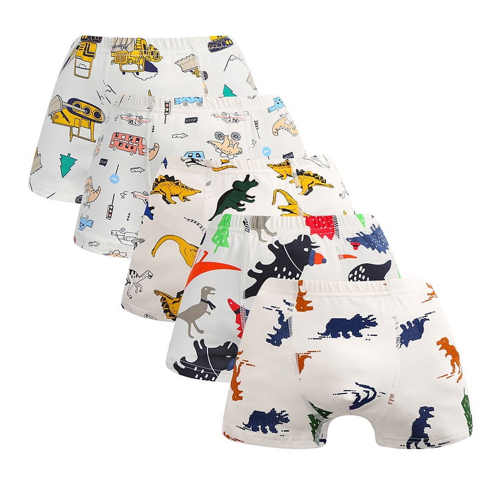 Boboking Little Boys Briefs Dinosaur Truck Toddler Kids Underwear Multicolor