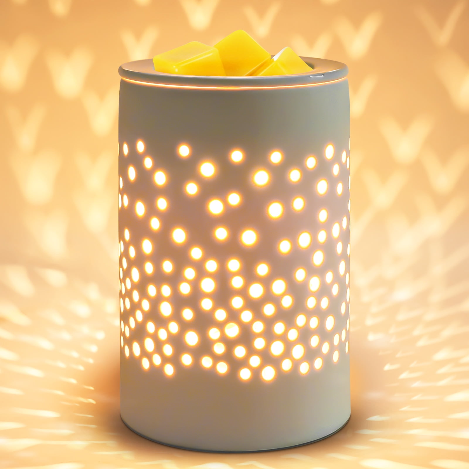 Ceramic Wax Melt Warmer Scentsy Warmer 2-in-1 Candle Wax Melter and  Fragrance Warmer for Wax Cube or Melts to Spa Home Office