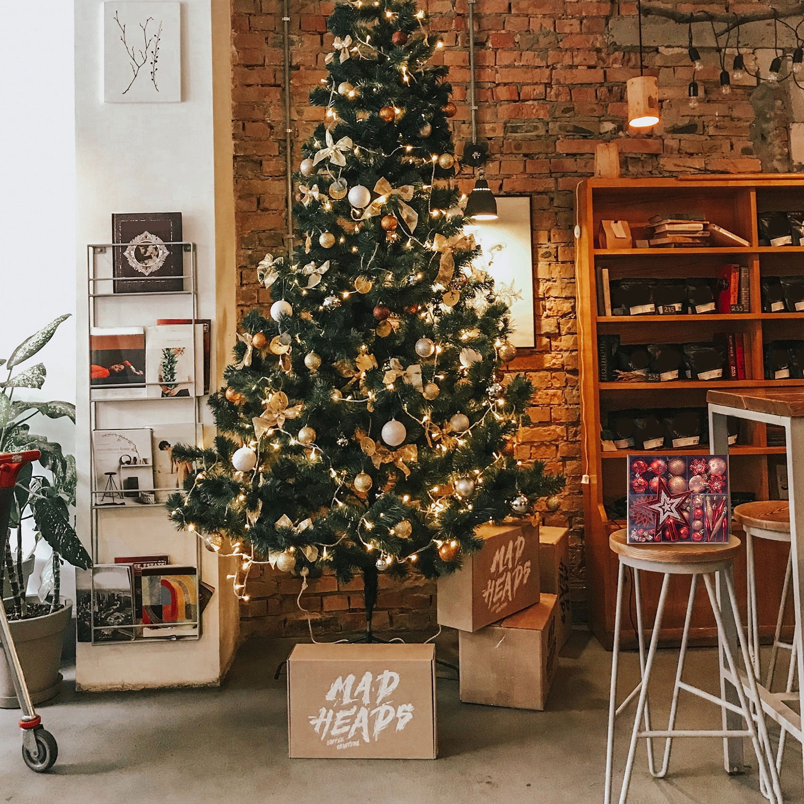 Bobomoti Christmas Balls Ornaments for Xmas Tree, Shatterproof