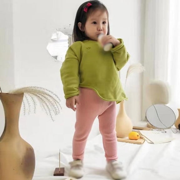 Bobora Baby Girls Boys Leggings Cotton Big PP Pants Spring Autumn Kids Girl Pants High Waist Long Trousers Children's Pant,4-6Y