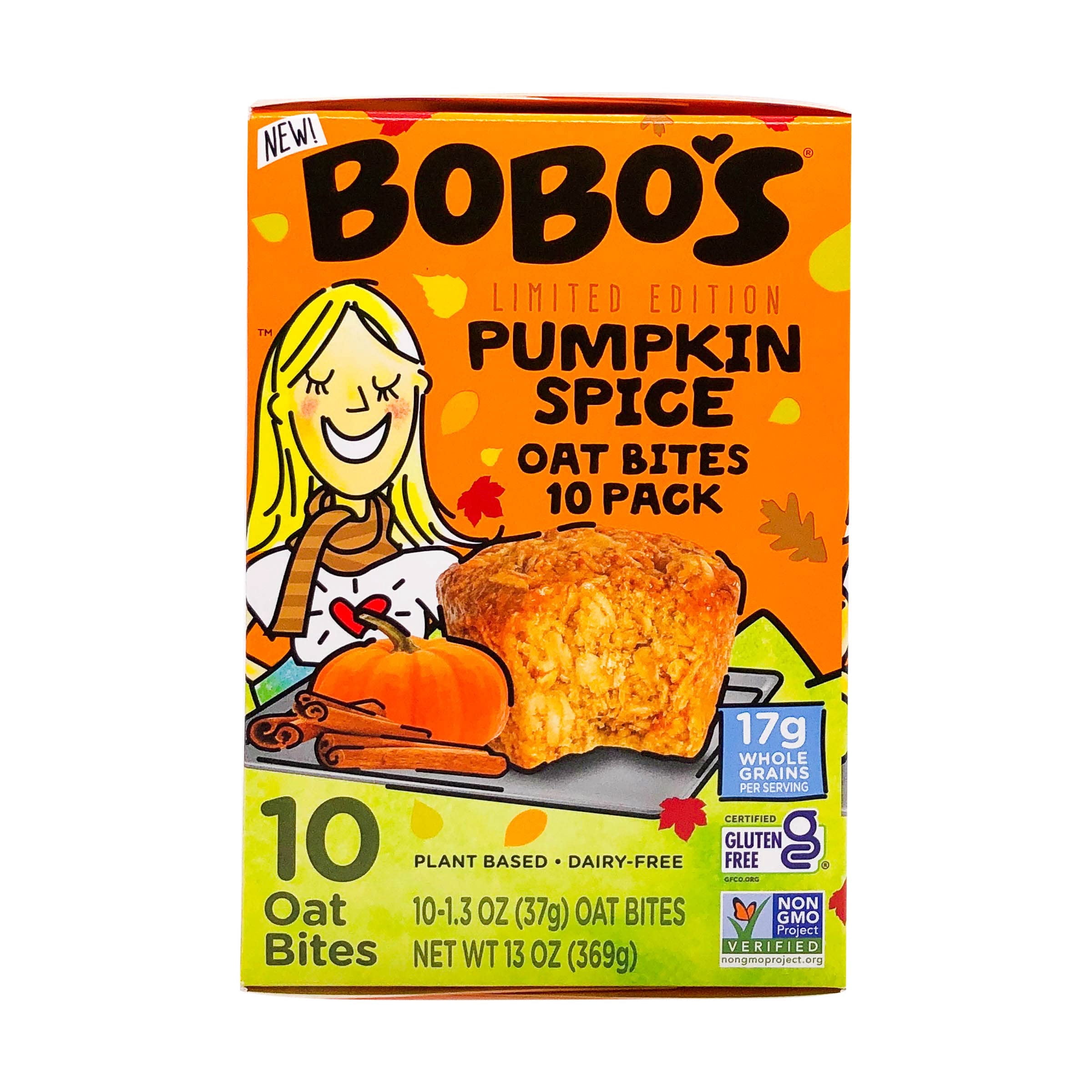 Bobos Limited Edition Pumpkin Spice 10 Oat Bites BB 6/16/23
