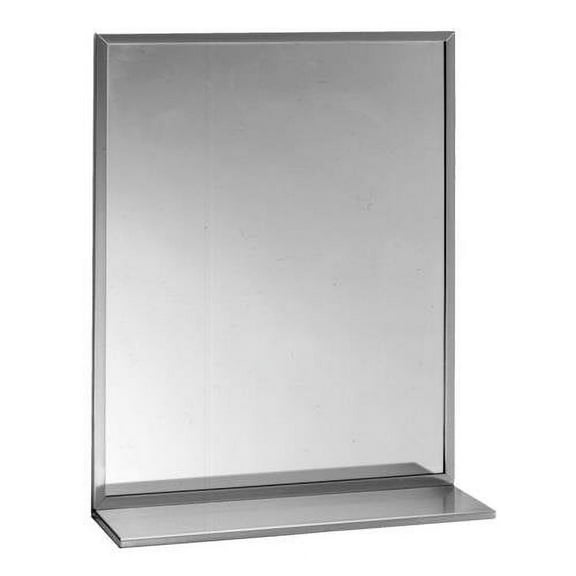 Bobrick B-166 2436 - Series Channel-Framed Mirror/Shelf Combination 24"x36"