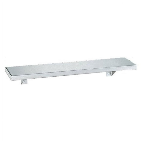 Bobrick 296 Stainless Steel Shelf, Satin Finish, 18" Length x 6" Width