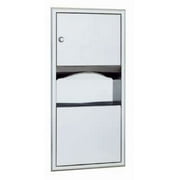 Bobrick B-369 Classicseries Recessed Paper Towel Dispenser / Waste Receptacle - Stainless