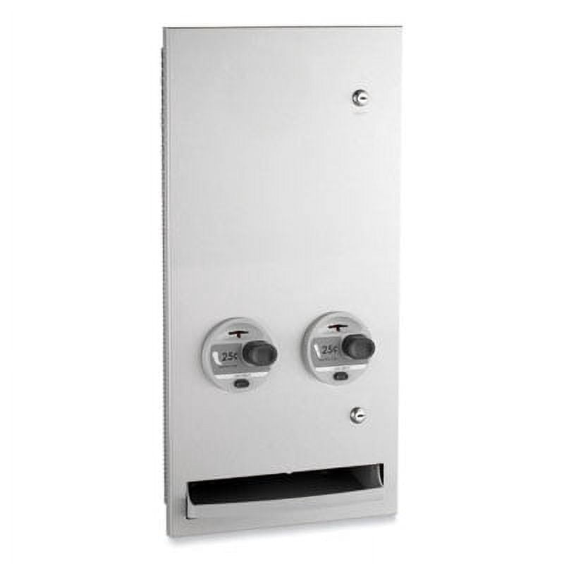 Bobrick B-37063 25 - TrimLineSeries® Recessed Napkin / Tampon Vendor, 25-Cent Operation