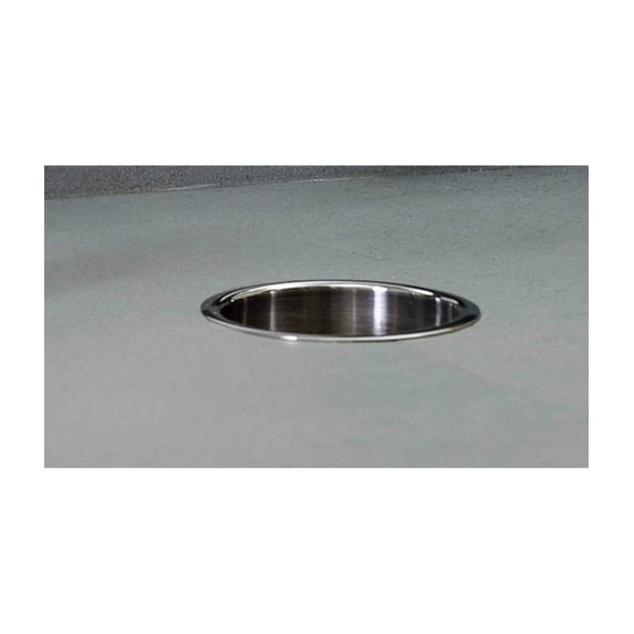 Bobrick 529 300 Stainless Steel Countertop-Mounted Circular Waste Chute, Bright Polished Finish, 6-15/16" OD x 5-1/2" ID