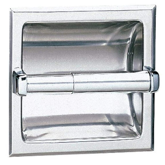 Bobrick B-6677 Recessed Toilet Tissue Dispenser, Satin Finish
