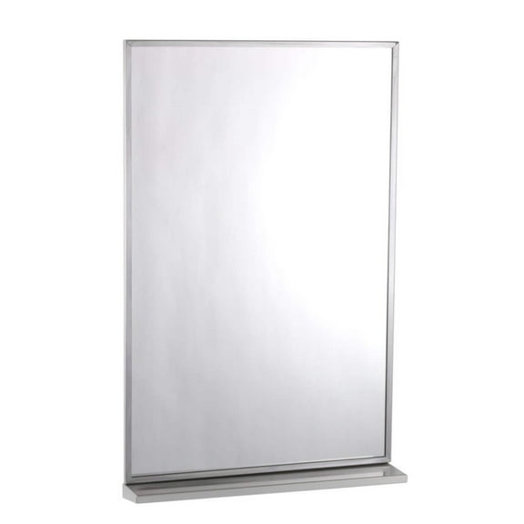 Bobrick B-166 1836 - Series Channel-Framed Mirror/Shelf Combination 18"x36"