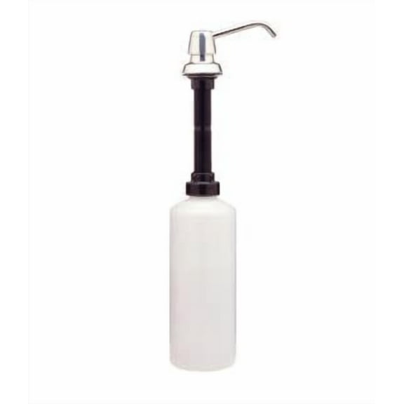 Bobrick Contura Lavatory-Mounted Soap Dispenser, 34 oz, 3.31 x 4 x 17.63, Chrome/Stainless Steel
