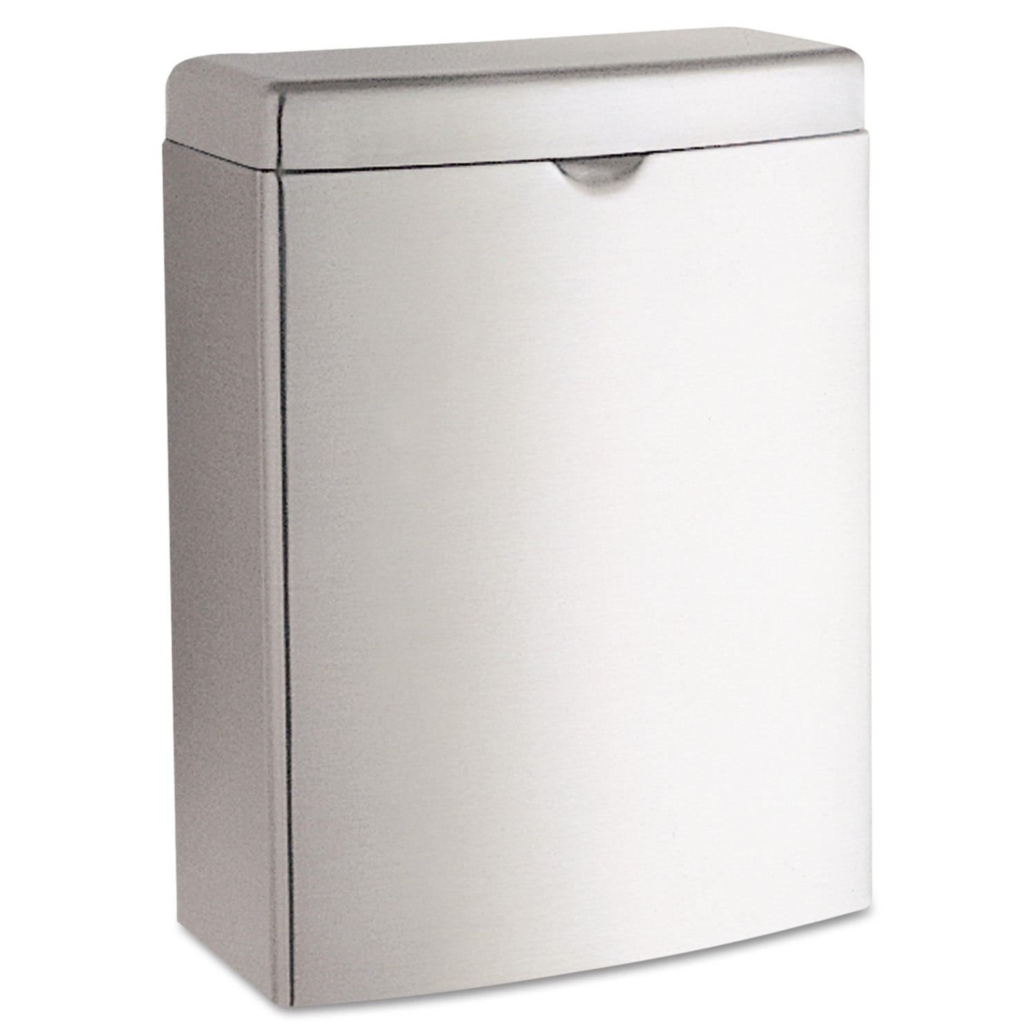 Bobrick Contura Sanitary Napkin Receptacle, Rectangular, Stainless Steel, 1gal