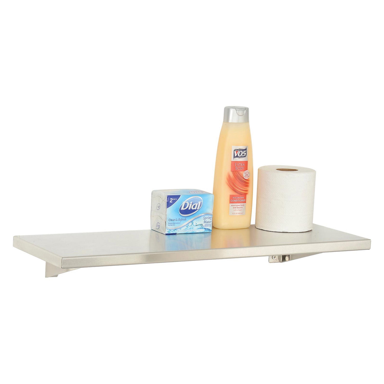 24" Stainless Steel Wall-Mounted Storage Shelf
