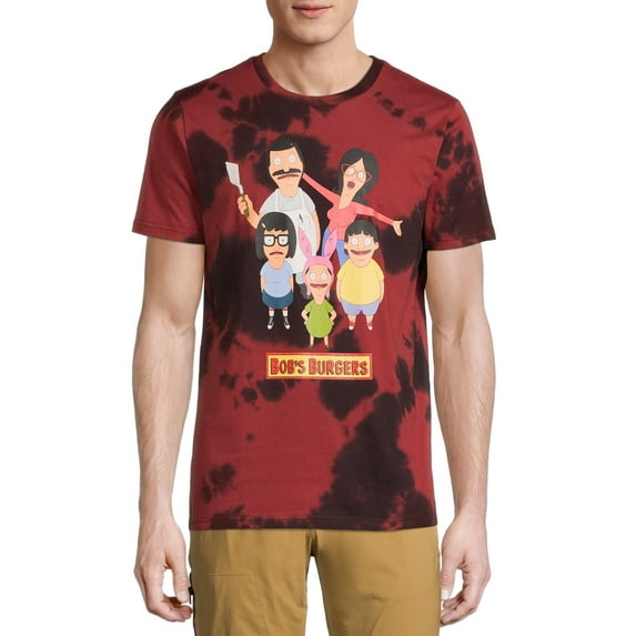 Bobs Burgers Men's & Big Men's Tie Dye Short Sleeve Graphic T-Shirt