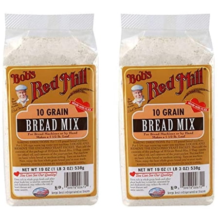 Bobs Red Mill Bread Mix, 10 Grain With Yeast Packet, 19 Ounce (Pack Of 2)
