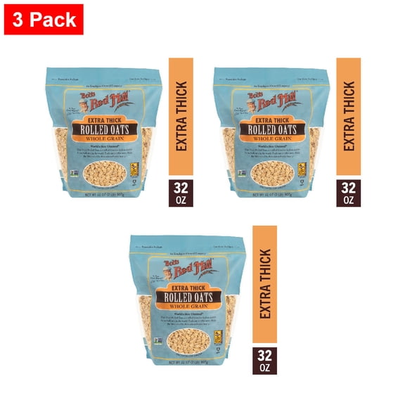 Bobs Red Mill Extra Thick Rolled Oats 32 oz - 3 Pack