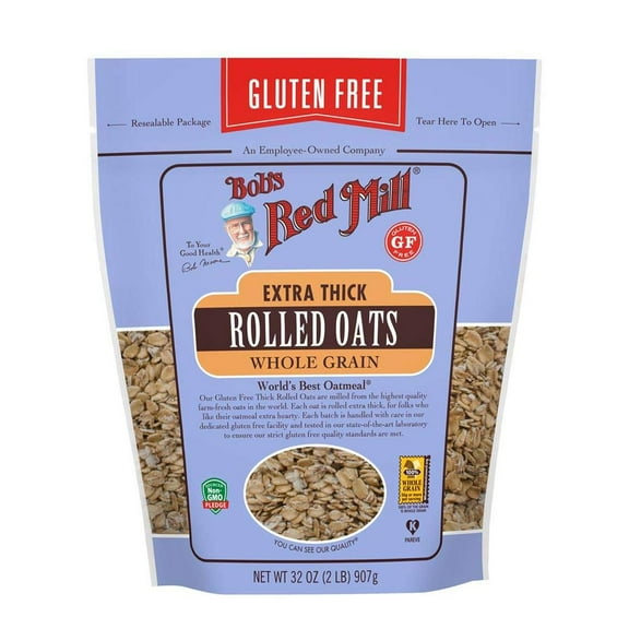 Bobs Red Mill Gluten Free Extra Thick Rolled Oats, 32 Ounce - 4 Per Case.