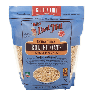 Bobs Red Mill Gluten Free Extra Thick Rolled Oats, 32 Ounce -- 4 per Case.