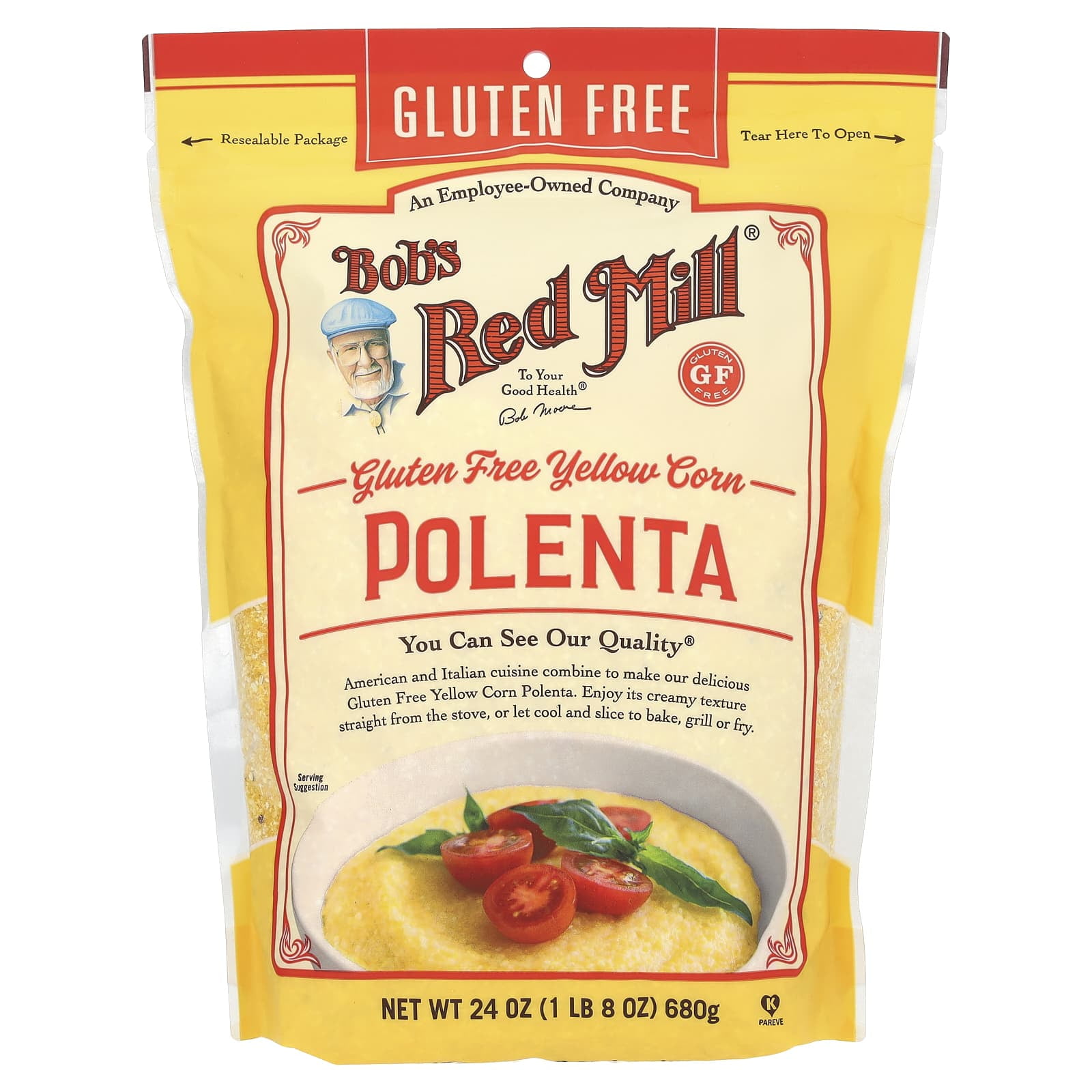 Bob's Red Mill, Polenta, Corn Grits, Gluten Free, 24 oz Pack of 2