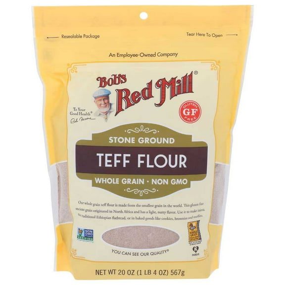 Bobs Red Mill Gluten Free Teff Flour, 20 Ounce -- 4 per Case.
