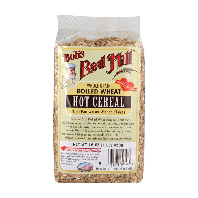 Bobs Red Mill Hot Cereal, Rolled Wheat, 16 Oz