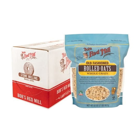 Bobs Red Mill Old Fashioned Regular Rolled Oats, 32 Ounce -- 4 per Case.