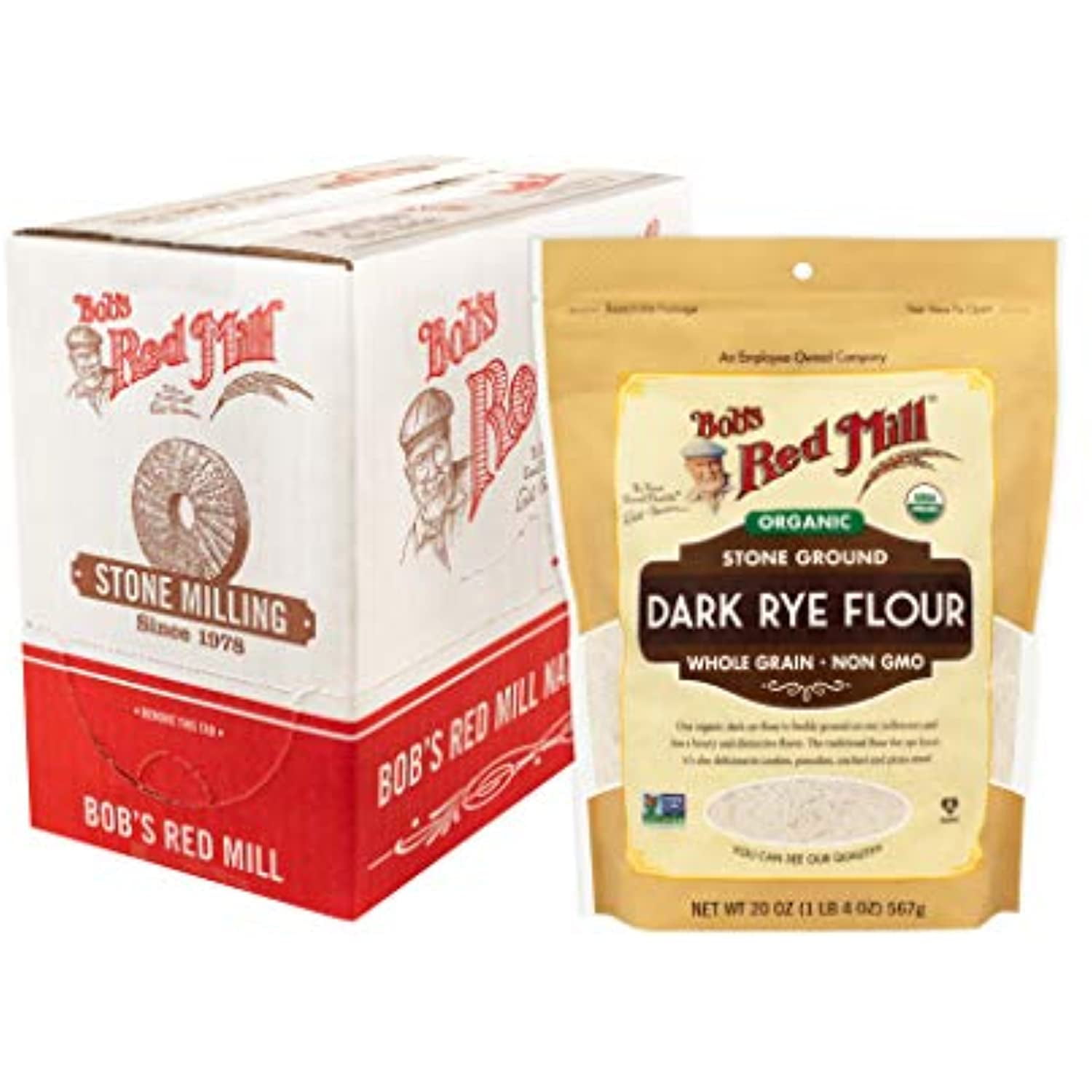 Bobs Red Mill Organic Dark Rye Flour, 20-Ounce (Pack Of 4)
