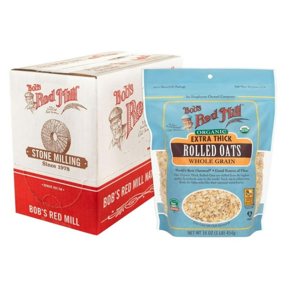 Bobs Red Mill Organic Extra Thick Rolled Oats, 16 Oz