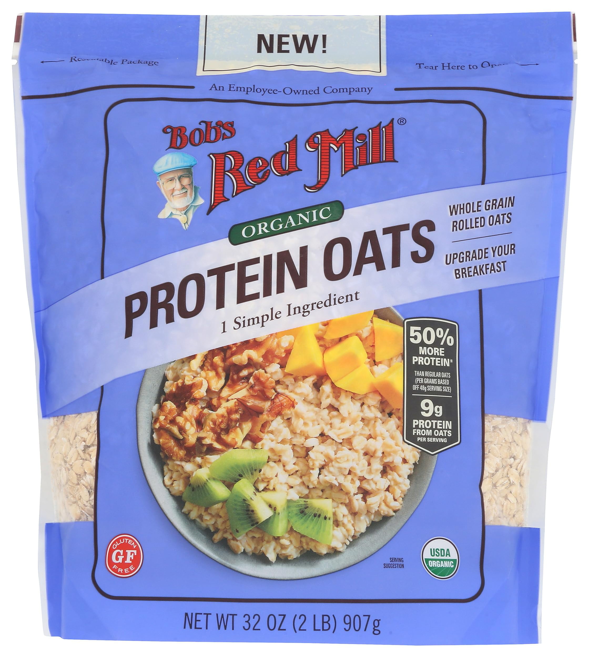 Bobs Red Mill Organic Protein Oats, 32 Oz