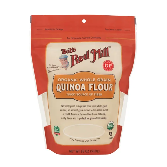 Pack of 4, Bobs Red Mill Organic Quinoa Flour, 18 oz