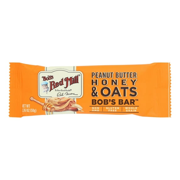 Bobs Red Mill Peanut Butter Honey and Oats Bar, 1.76 Ounce -- 12 per case.