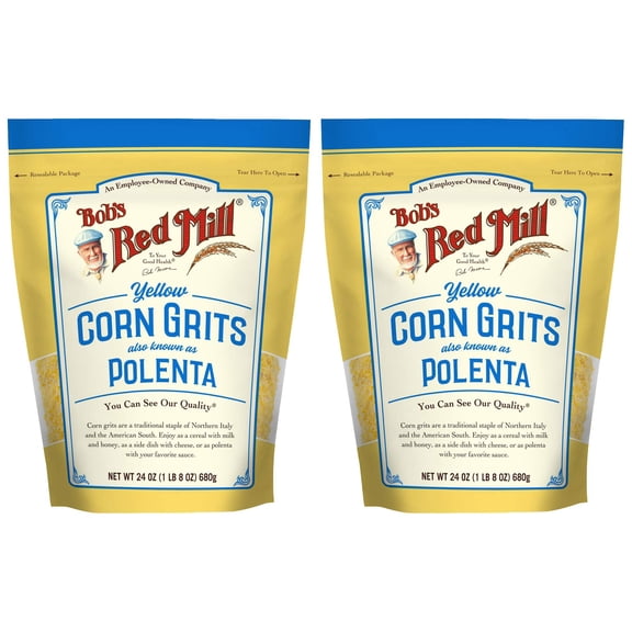 Bob's Red Mill Polenta Grits, Golden Corn Grit, 24 Ounce (Pack of 2)