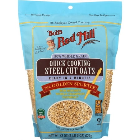 Bobs Red Mill Quick Cooking Steel Cut Oats, 22 Ounce -- 4 per case.