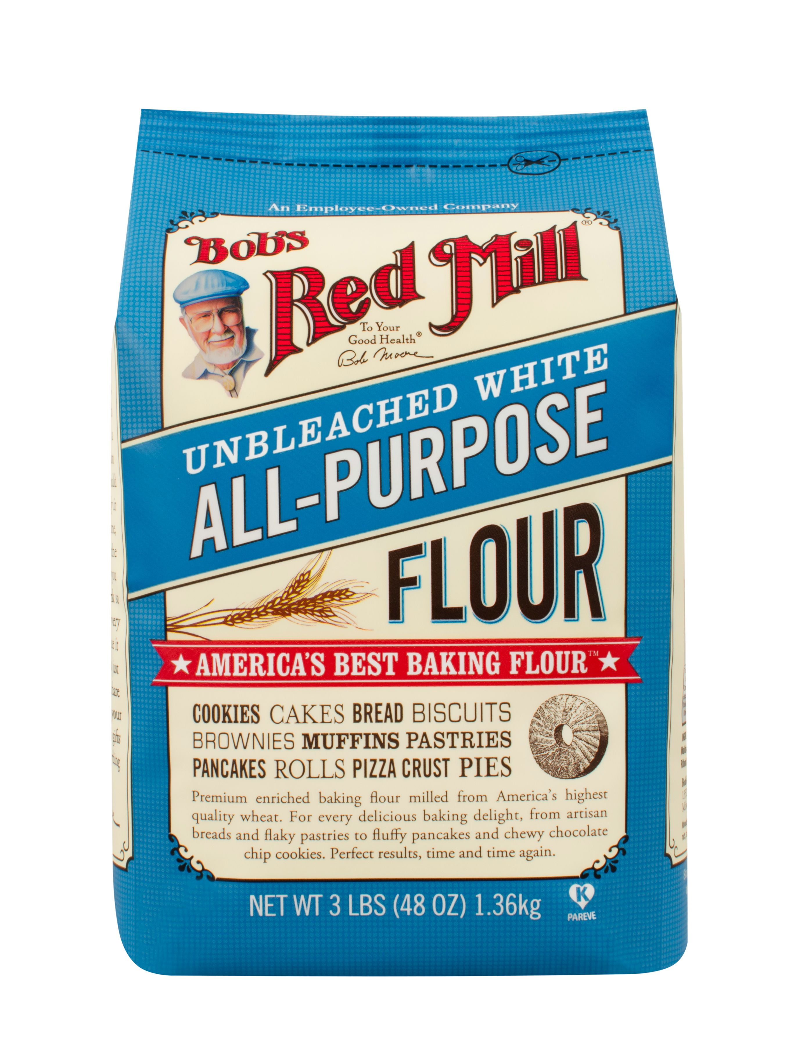 Bobs Red Mill Unbleached White All Purpose Flour, 48 Oz - Walmart.com
