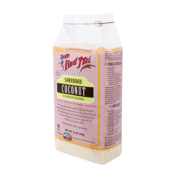 Bobs Red Mill Unsweetened Coconut, Shredded, 12 Oz