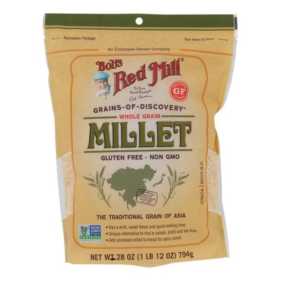Bob's Red Mill - Millet Whole Grain Gluten Free - Case Of 4-28 Oz