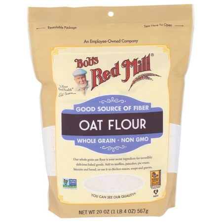 Bobs Red Mill Whole Grain Oat Flour, 20 Ounce -- 4 per Case.