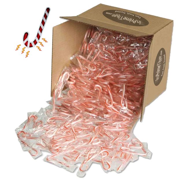 Bobs Red & White Mini Peppermint Candy Canes Bulk Pack Over 1,000