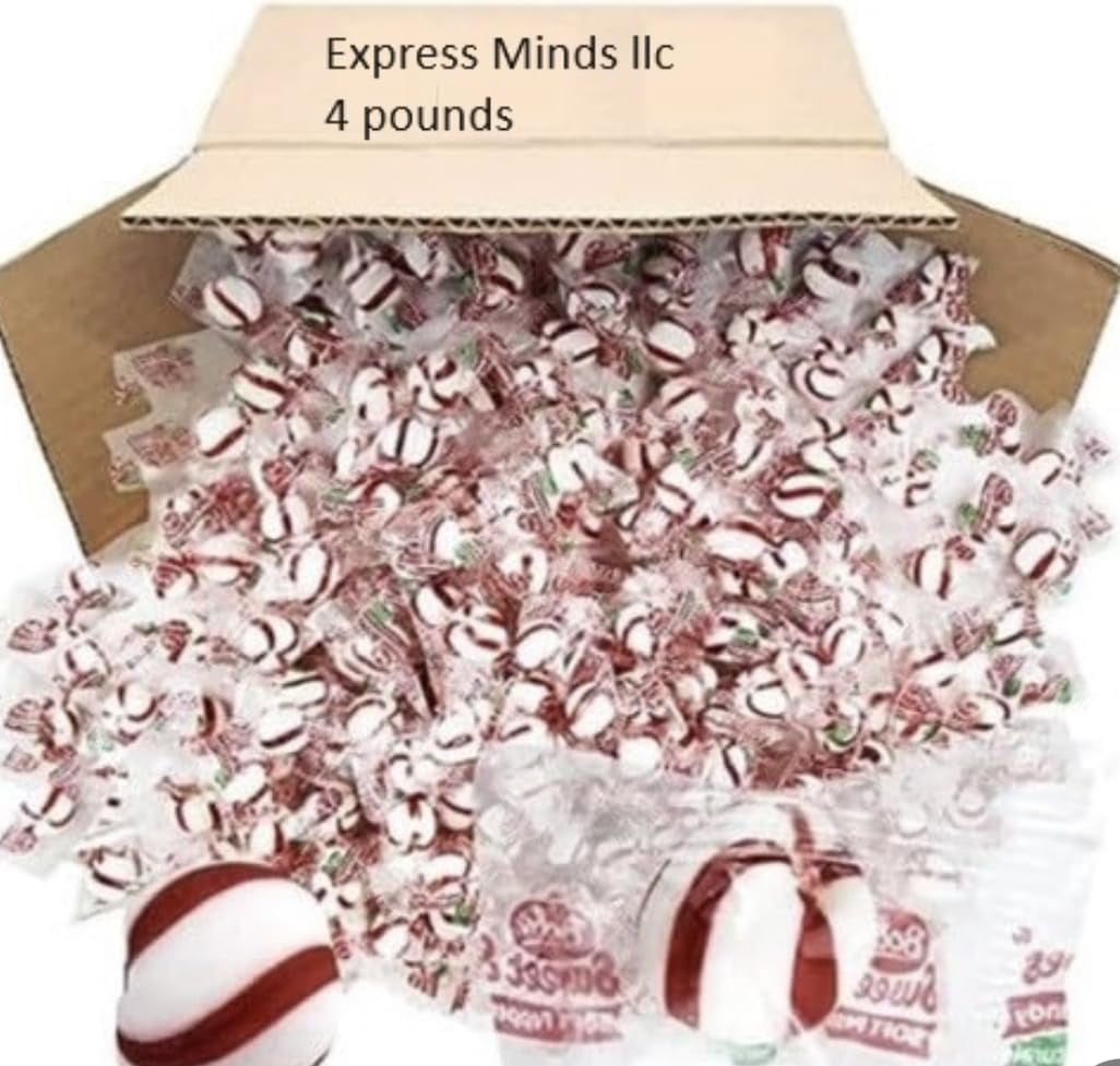 Bobs Sweet Stripes 4lb Bulk of Peppermint Candy Party Pack of