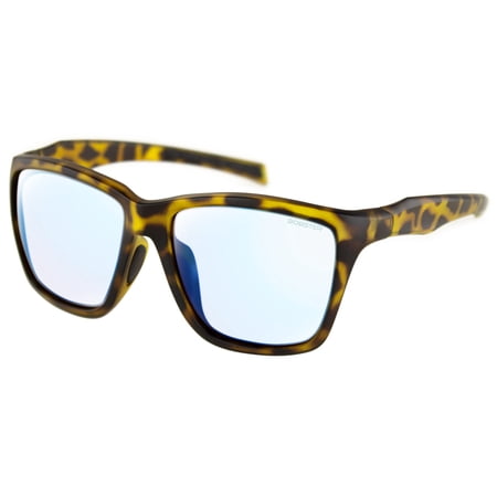 Bobster Anchor Matte Brown Tortoise Frame Clear Blue Light Lens Sunglasses