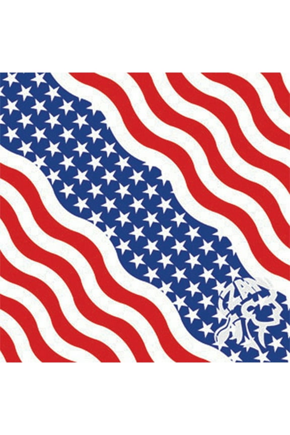 Bandanna (One Size Fits Most, Wavy US Flag)