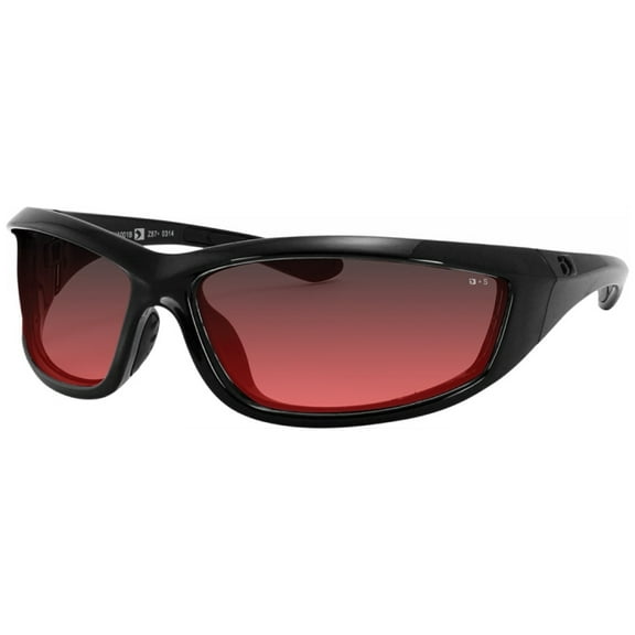 Bobster Charger Sunglasses Black w/Rose Lenses