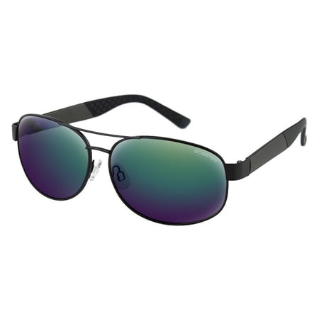 Bobster® Commander Matte Metallic Charcoal/Matte Black Metal Frame Brown HD Green Mirror Lens