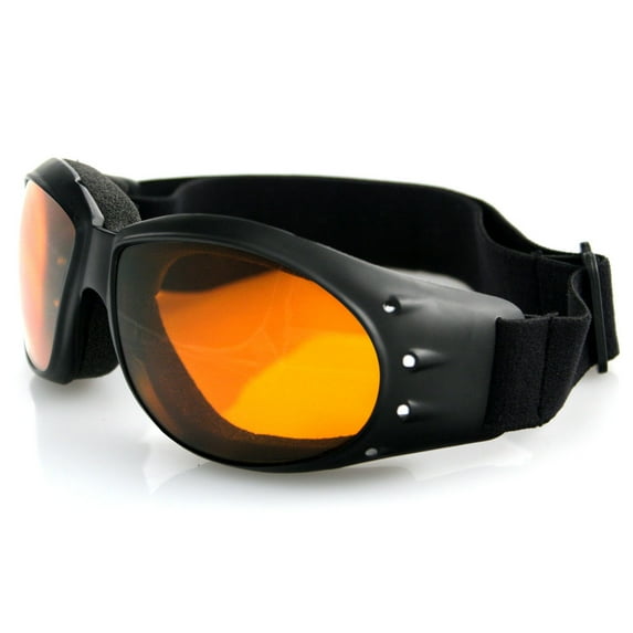 Bobster Cruiser Goggle-Style Motorcycle Sunglasses w/Amber Lens