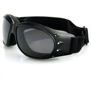 Bobster Cruiser Goggles,Black Frame/Smoked Reflective Lens,One Size