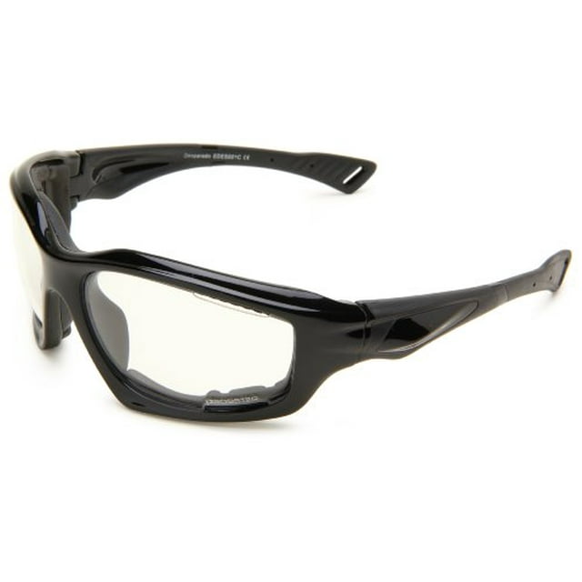 Bobster Desperado EDES001C Square Sunglasses,Black Frame/Clear Lens,One Size